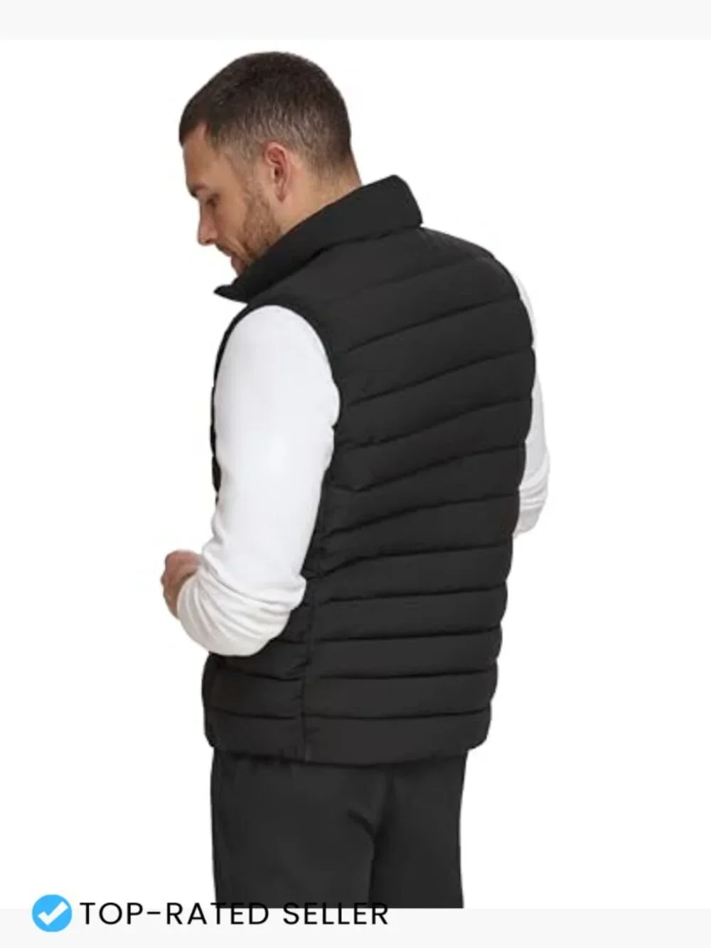 Quilted Puffer Vest Lightweight Insulated Zip Front Sleeveless Classic Layering